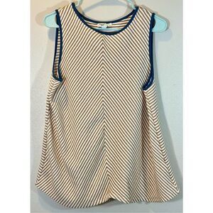 NWOT Betsey’s Boutique Shop Women's Mustard Yellow & Cream Flare Knit Top Medium